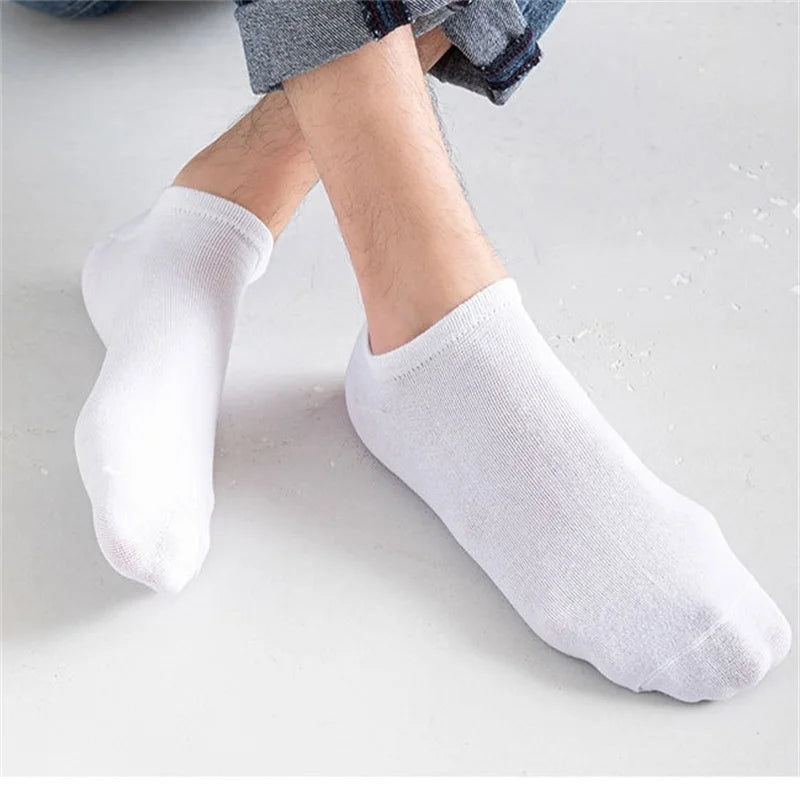 50/100 Pairs Solid Color Breathable ﻿Sock Women Men Boat Socks Invisible Low Cut Non-slip Summer No-show Ankle Socks Wholesale.