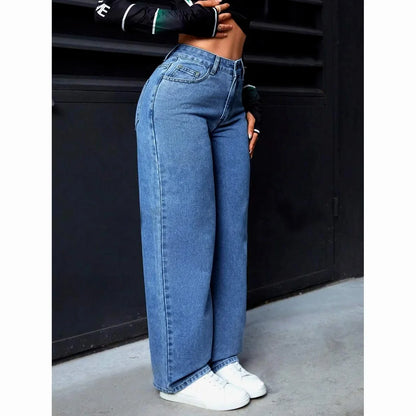 Plus Size Black Micro Flared Denim Jeans Women's Loose Elastic High Waist Slimming Horse Hoof Pants Autumn Winter New Style.