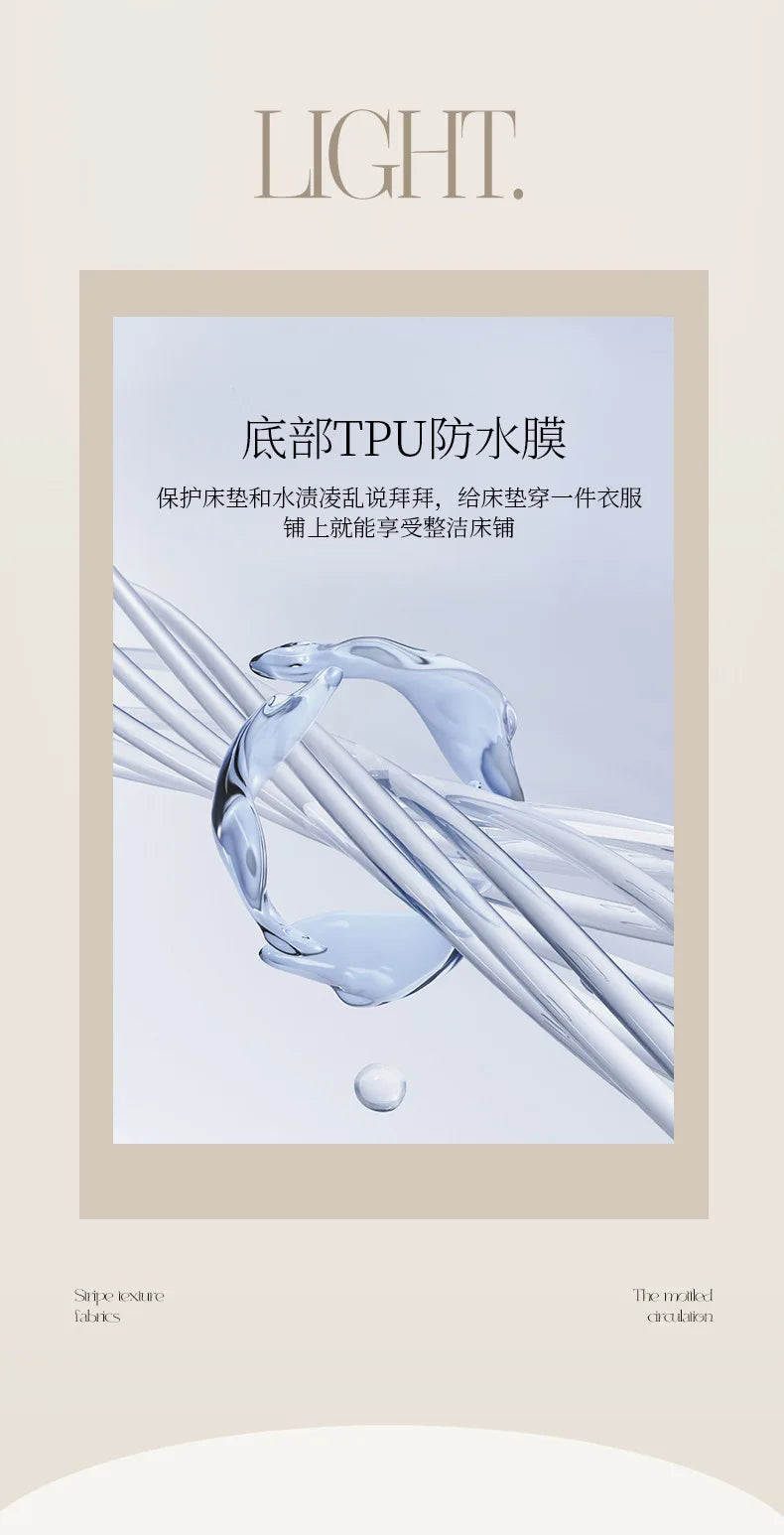 2025 New Thickening Quilted Waterproof Mattress Skin-friendly Slow rebound Cushion Anti-wrinkle Single double size Fitted Mat.