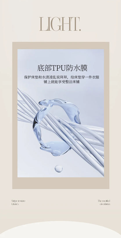 2025 New Thickening Quilted Waterproof Mattress Skin-friendly Slow rebound Cushion Anti-wrinkle Single double size Fitted Mat.