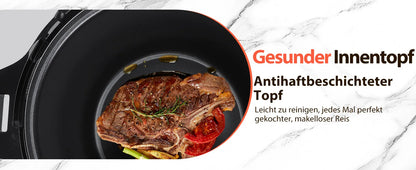 Aigostar Pressure Cooker 6L, 18-in-1 Multicooker, Keep Warm, Non-Stick Coating, Easy Cleaning, Digital Touchscreen, 1000W Pressu.