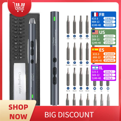 28/62 in 1 Elektro-Schraubendreher-Set, Präzisions-Elektrowerkzeug-Set, wiederaufladbar, kabellos, Mini, kleine Bits für Xiaomi Mobile Cell Repair