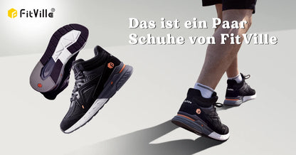 FitVille Herren-High-Top-Basketballschuhe, verbreitert, leicht, lässig, atmungsaktiv, für männliche geschwollene Füße, lindert Schmerzen