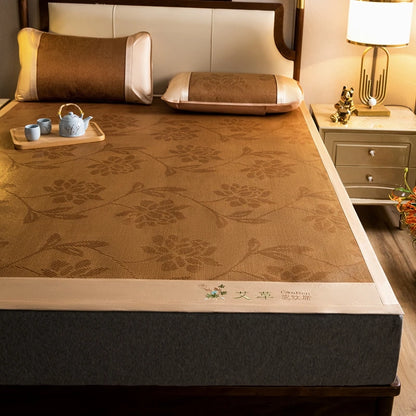 Natural Ice Rattan Mat 90/120/150/180/200cm Cool Summet Mat Mattress Plant Fiber Mat Househould Straw Mats Furniture Protector