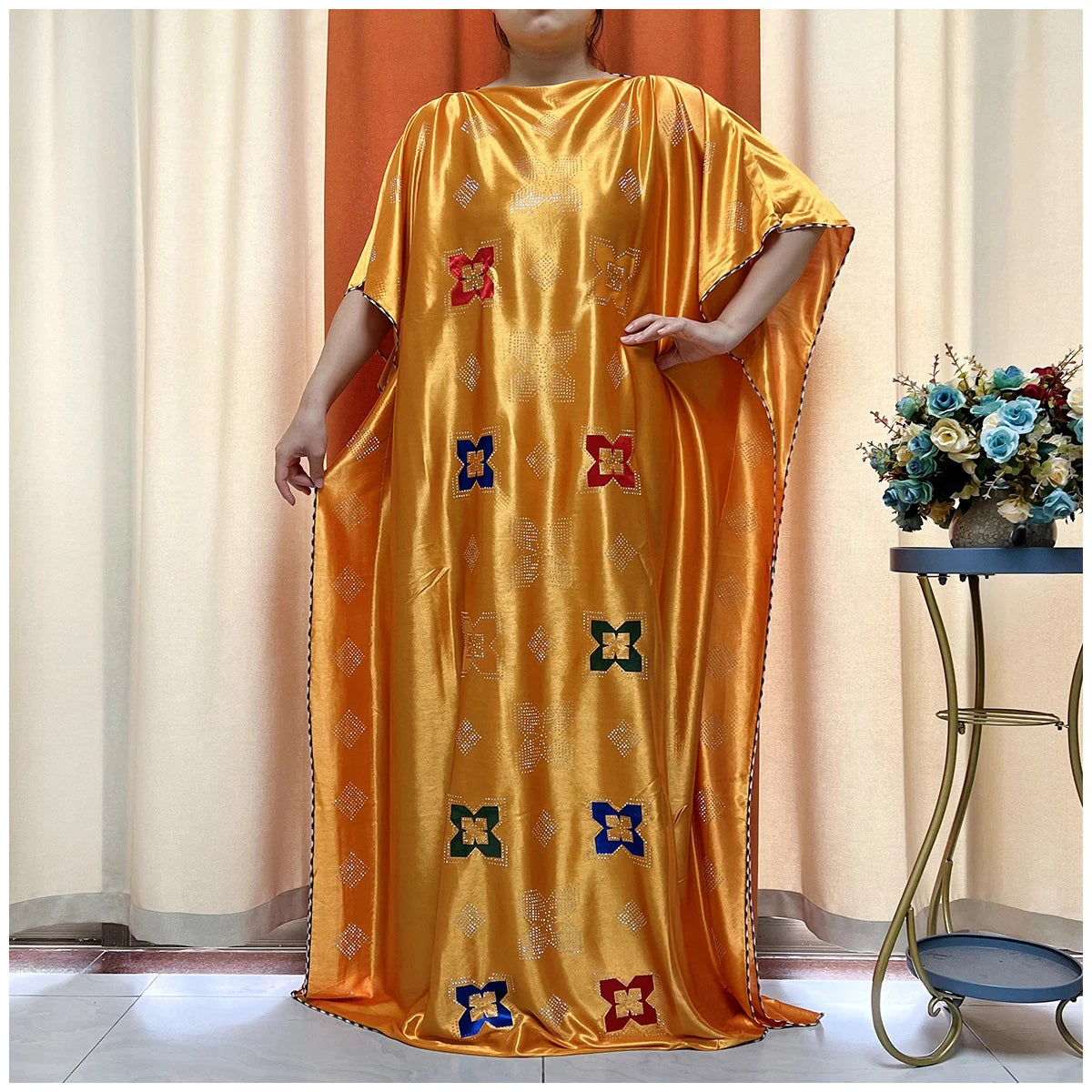 African Abaya For Women Kaftan islamic Clothing With Scarf African Women Dress Inlaid Mubarak Dubai Femme Luxury Muslim Dress.