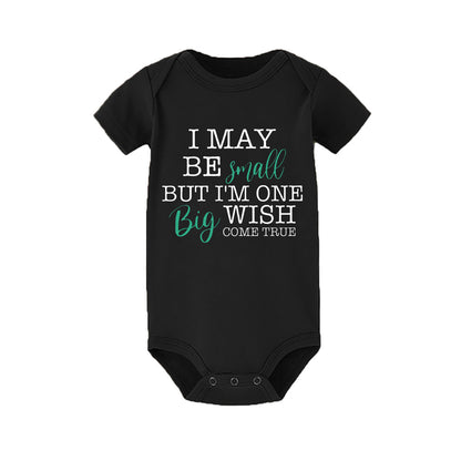 I May Be Amall But I'm One Big Wish Come Ture Baby Strampler Neugeborenen Body Kurzarm Overall IVF Success NICU Babykleidung