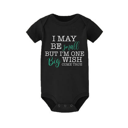 I May Be Amall But I'm One Big Wish Come Ture Baby Strampler Neugeborenen Body Kurzarm Overall IVF Success NICU Babykleidung