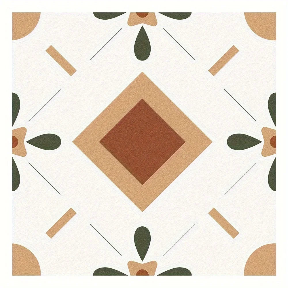 1pc/10pcs Floor Tile Sticker Self Adhesive Floor Sticker Vinyl Non-slip Floor Tile Sticker Wall Sticker Waterproof 20cm x 20cm