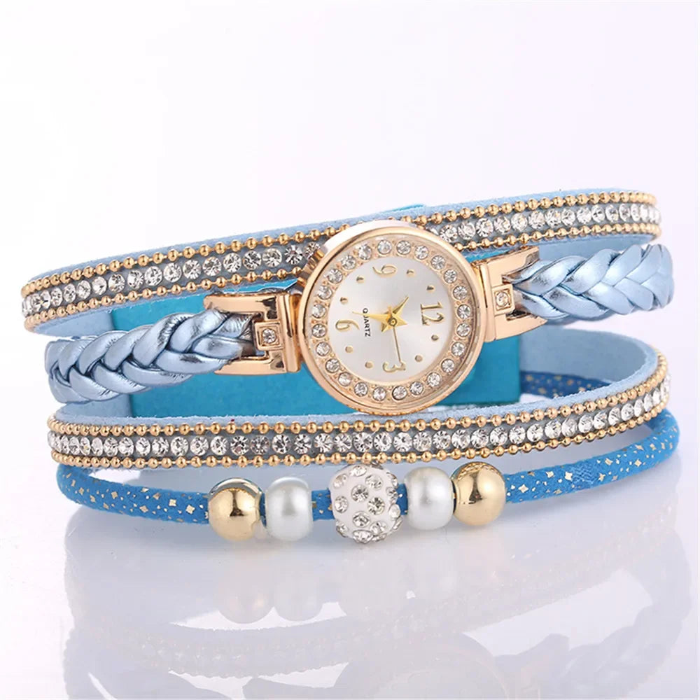 Bracelet Watches for Women Wrap Around Fashion Bracelet Dress Ladies Woman Quartz Wristwatches Women Watch Relojes Para Mujer.
