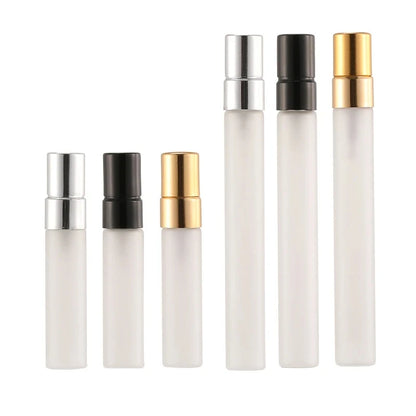 20PCS/LOT 3ML 5ML 10ML Mini Portable Colorful Glass Perfume Bottle With Aluminum Atomizer Empty Cosmetic Containers For Travel.