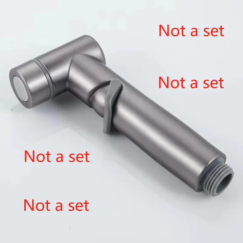 Handheld Bidet Sprayer for Toilet 1-In-2-Out Dual Control Valve Mini Gun gray Dual Control Faucet Hand Shower Bidet for Toilet