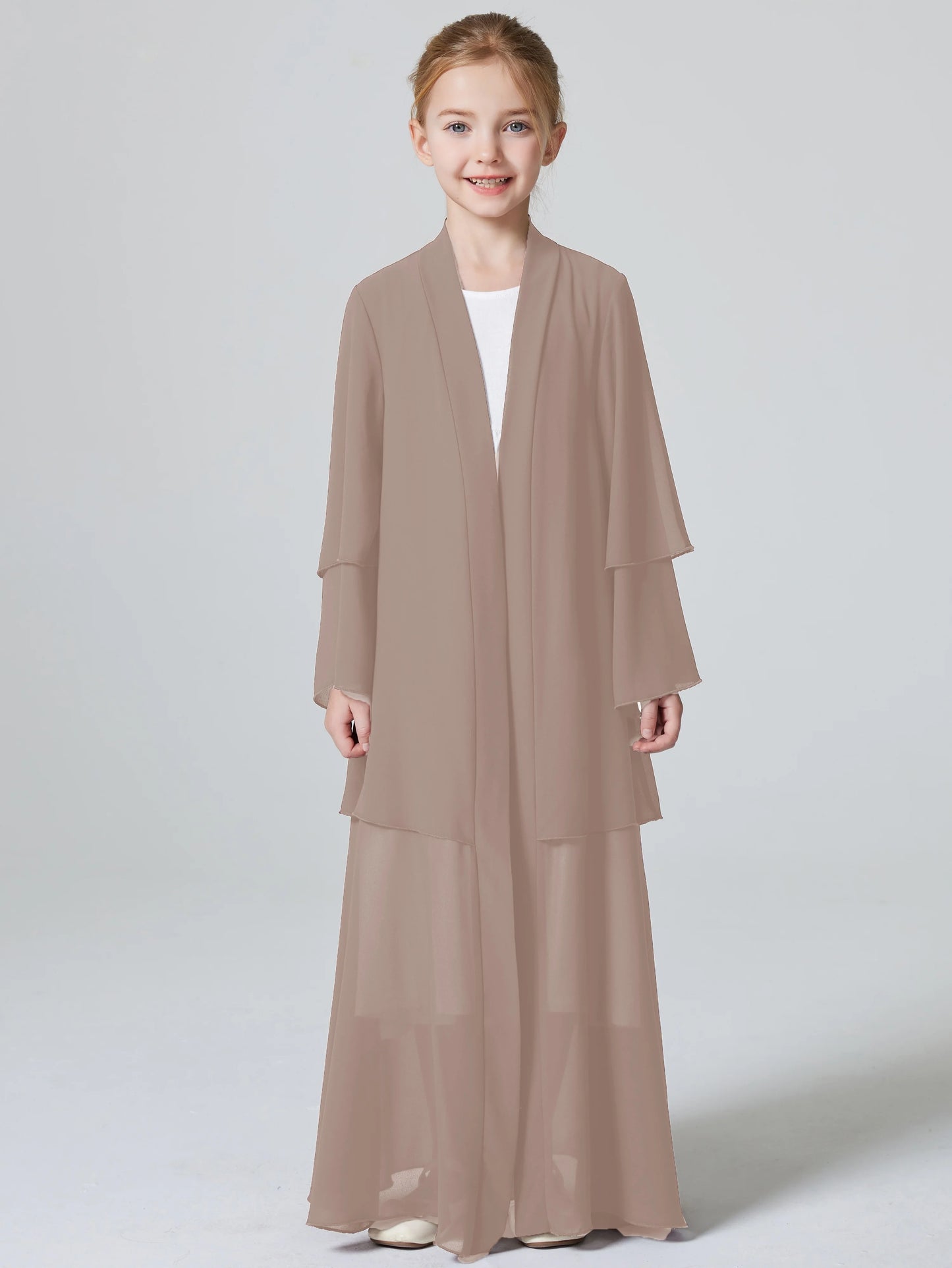 Ramadan  Muslim kids Girls Abaya Solid Long Kaftan abaya enfant Robe Dress Kebaya Kids Clothes For Gift (Without Hijab).