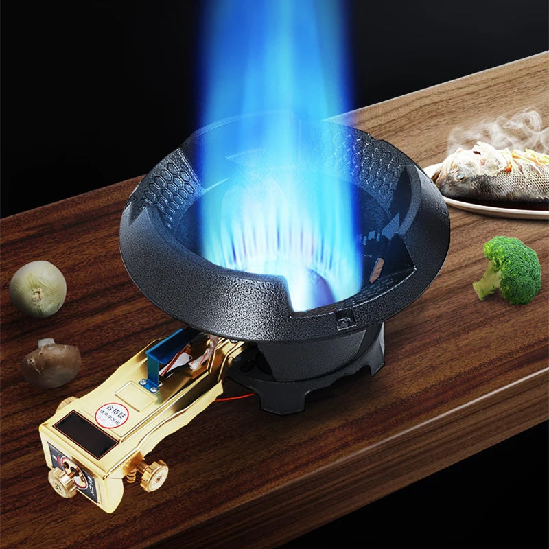 8#/10# Commercial High-pressure Gas Stove Single-hole High-pressure Liquefied Gas Stove for Hotel Restaurants.