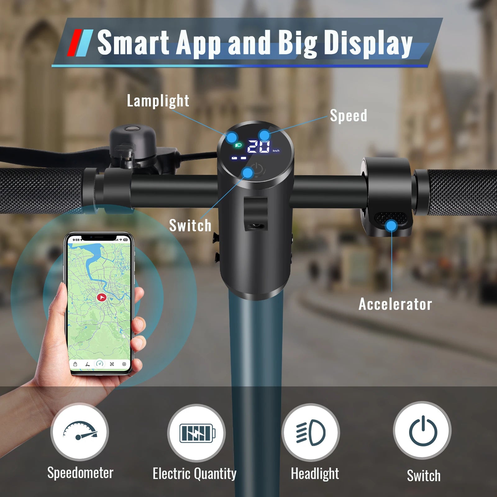 350w Electric Scooter With ABE App 36v Lithium Battery Scooters 20km/h 35km Long Range 10 Inch Tire For Adults Escooter For DE.