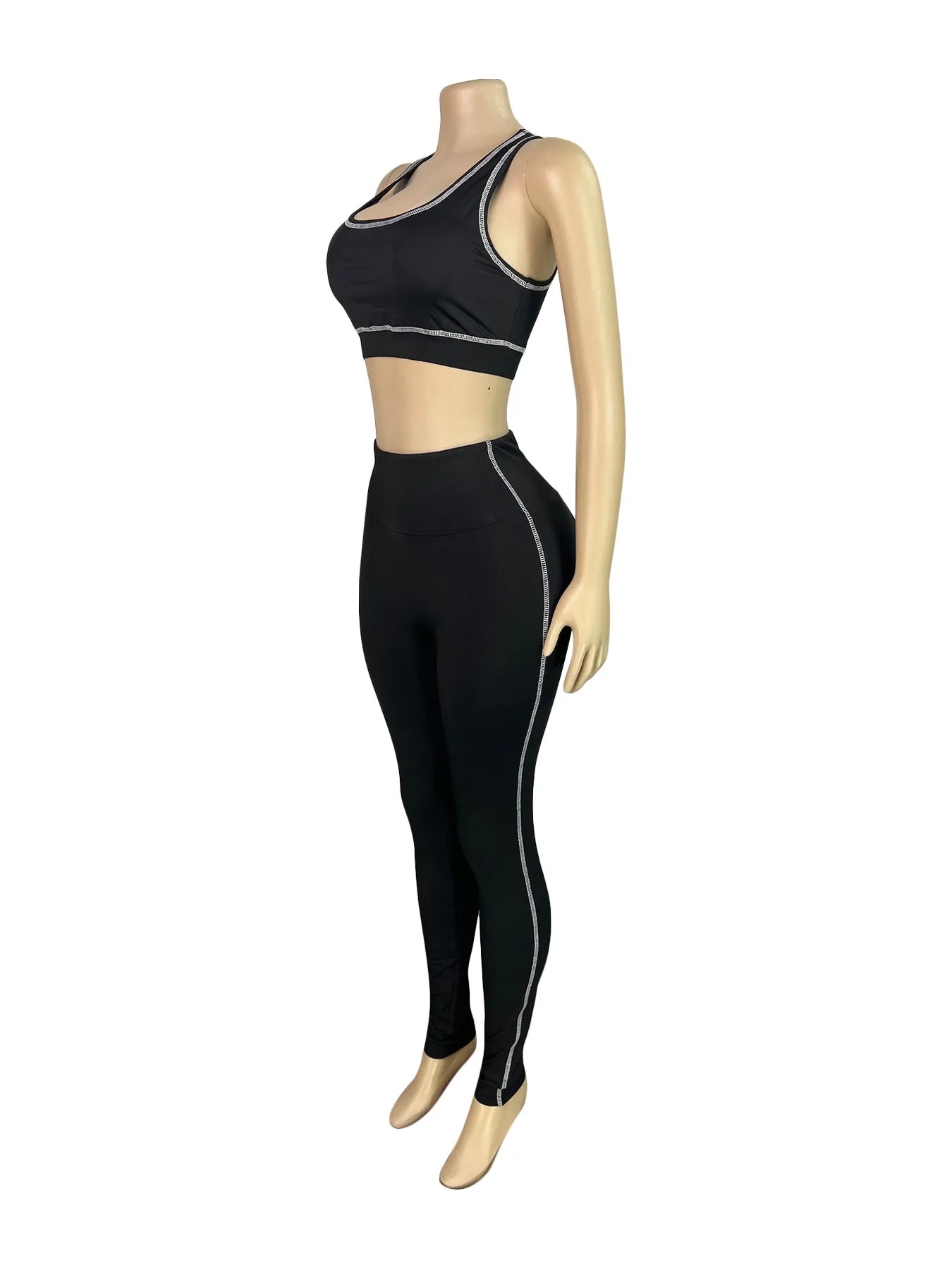 Weird Puss Casual 3 Piece Set Women Tracksuit Elastic Vest+Zip Jacket+Leggings Matching Street Sporty Fitness Street Shapewear.