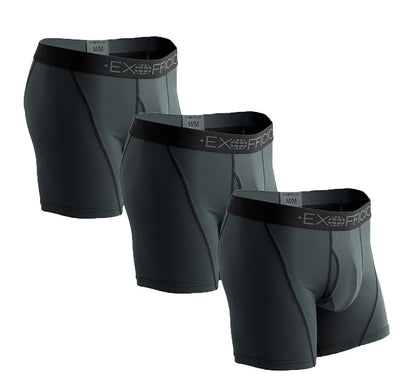 3er-Pack Exofficio Herren-Unterwäsche-Boxershorts mit Fliegen, Herren-Mesh, 15,2 cm, Boxershorts, Unterwäsche, Sport-Boxershorts, leicht, bequem