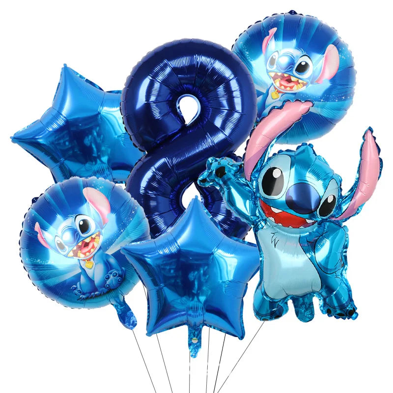 Disney Stitch Geburtstagsparty-Luftballons, Lilo & Stitch-Ballon-Sets, Babyparty für Kinder, Geburtstagsparty-Dekorationen, Zubehör, Geschenke