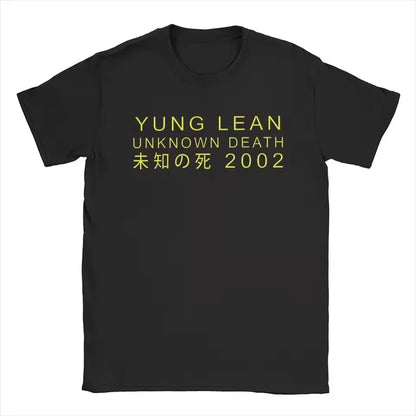 Yung Lean Unknown Death 2002 Album Tour T Shirt Man Fashion Casual Short Sleeve T-shirts Unisex High Quality Cotton Tshirt.