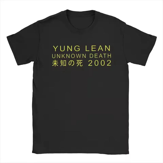 Yung Lean Unknown Death 2002 Album Tour T Shirt Man Fashion Casual Short Sleeve T-shirts Unisex High Quality Cotton Tshirt.
