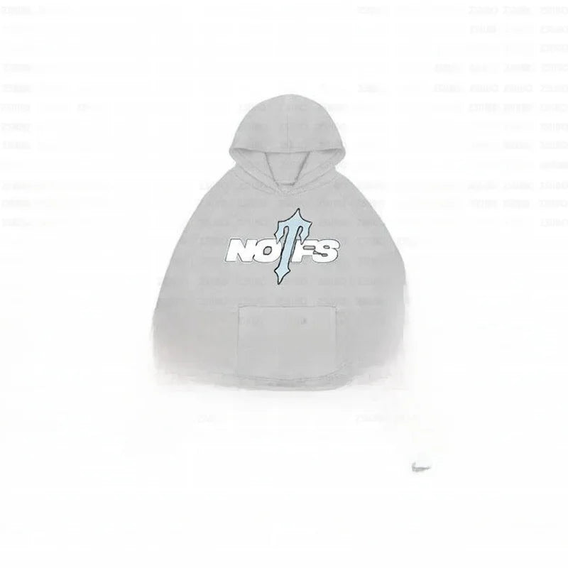 Streetwear Sportswear Set NOFS Printed Loose Hoodie Sweatshirt Men Women Casual Pants Autumn Winter Fashion Outfit