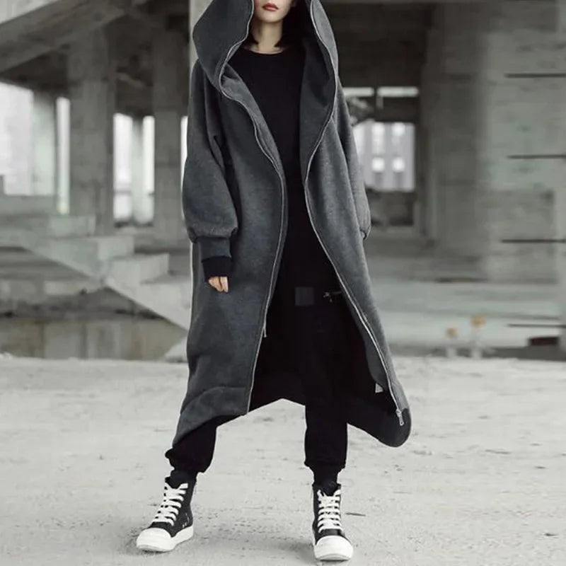 Women Long Sleeve Casual  Hooded Coats Winter Fleece Jackets Korean Sweatshirt Coat Loose Outwear Windbreakers M-5XL.