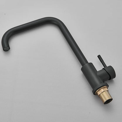 Matte Kitchen Faucet Deck Sinks Faucet High Arch 360 Degree Swivel Cold Hot Mixer Water Tap