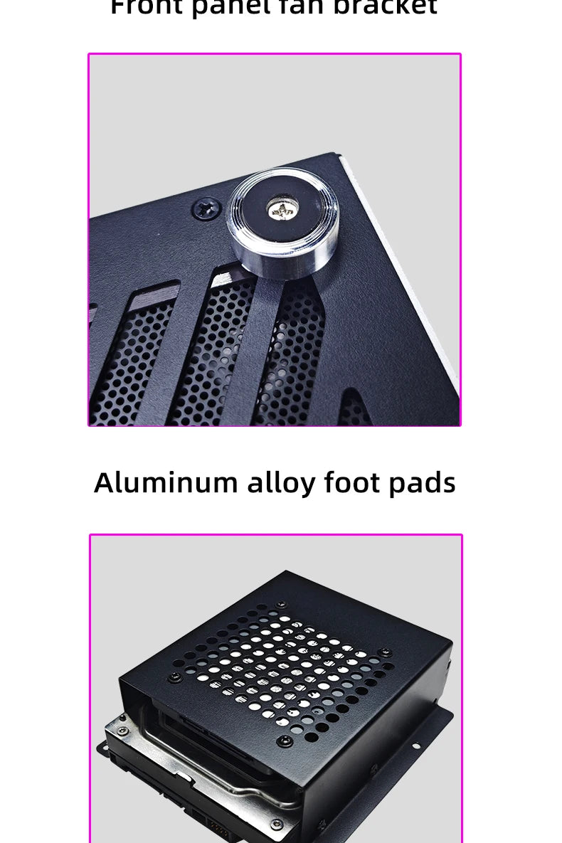 METALFISH T20 Mini ITX White Case 9L Compact PC Chassis Support Flex PSU/240mm GPU/100mm Cooler/180 Liquid Cooler.