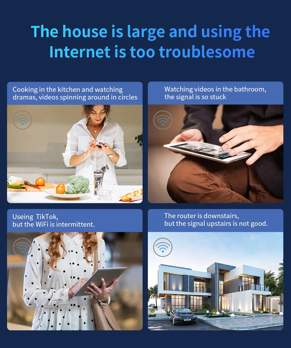 Comfast 3000Mbps  WiFi6 Wireless MESH Router 2.4G/5.8G WPA3 Signal 4 Antenna 4 Gigabit Port Wifi repetidor Roteador CF-WR630AX.