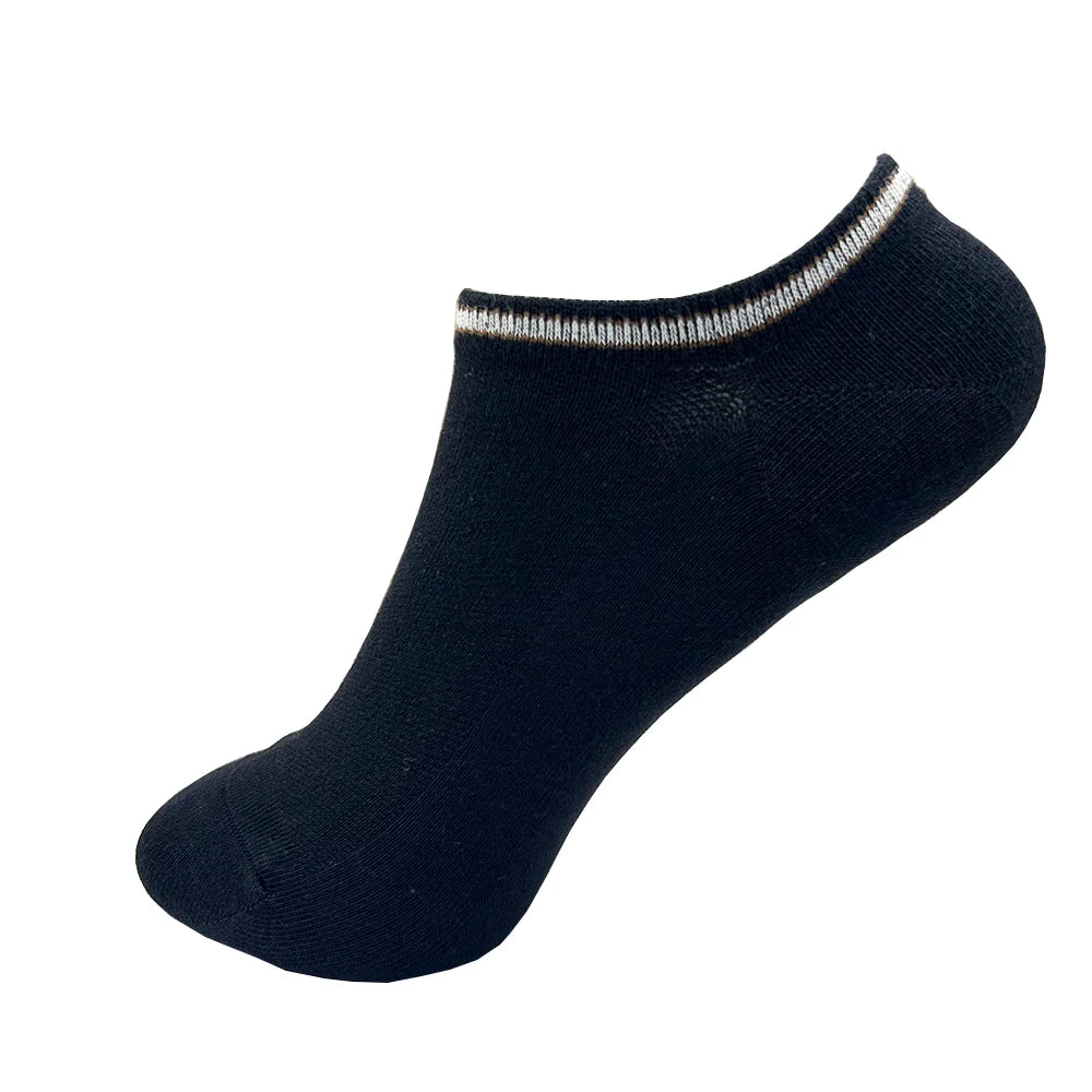 4 Pairs Cotton Women's Boat Socks No Show Socks Set for Lady White Invisible Cotton Socks Pack Pink Black Breathable Summer.