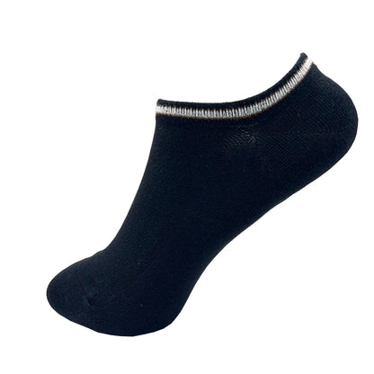 4 Pairs Cotton Women's Boat Socks No Show Socks Set for Lady White Invisible Cotton Socks Pack Pink Black Breathable Summer.