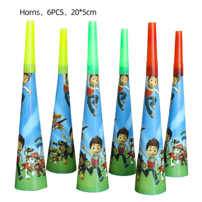 PAW Patrol Geburtstag Party Dekoration Neue Version Ballon Set Einweg Geschirr Kid Event Liefert Banner Hintergrund Geschenk