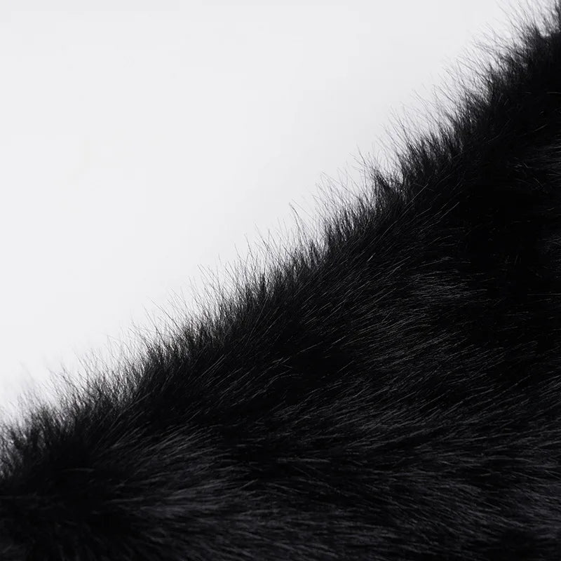 2025 Fall Winter Women Fashion Faux Fur Bodycon Mini Skirts All Matching Basic Casual Streetwear Bottoms Furry Skirt Clubwear.