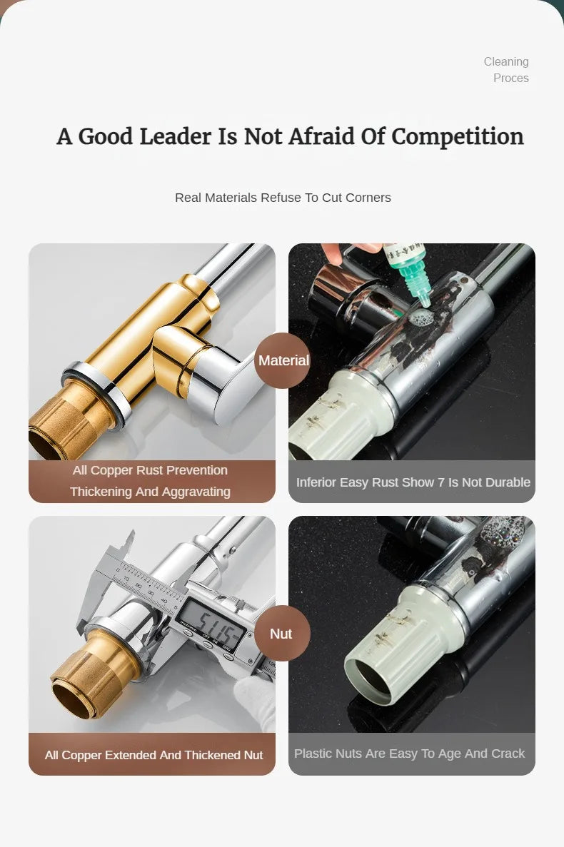 GEGVE Removable Kitchen Faucet  Flexible Head Hot Cold Faucets Tap Tap Mixer Manual Black for Kitchen Sink Adapted To Israel