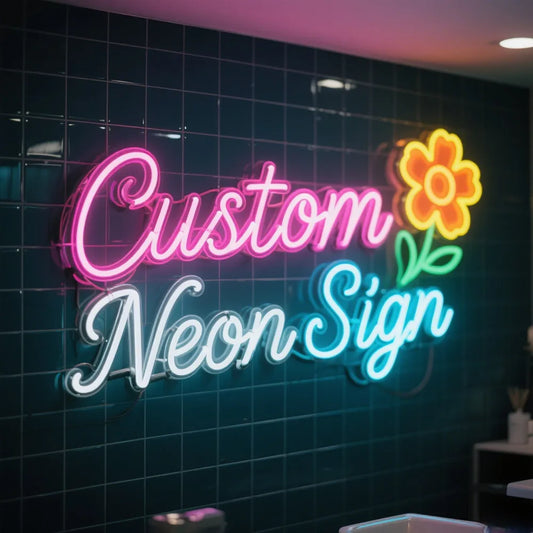 Custom Neon Sign Personalized Text Logo Names Customized LED Neon Signs Birthday Wedding Party Bar Coffee Wall Light Decoration.