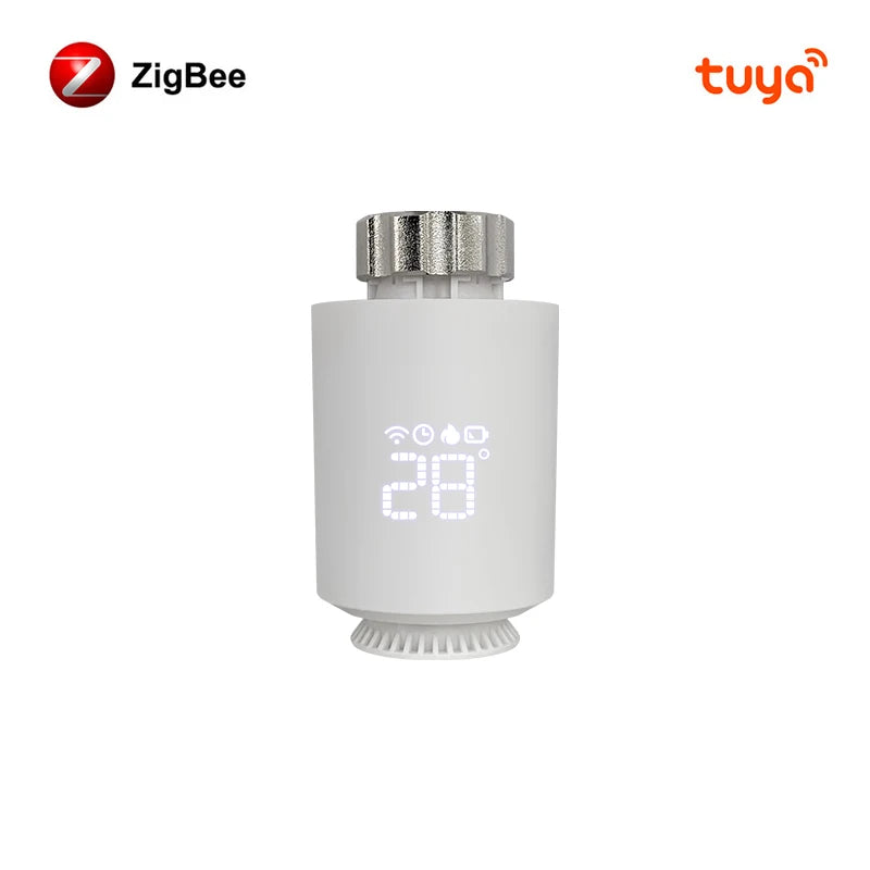 AVATTO Tuya ZigBee Thermostat Radiator Actuator Smart TRV Thermostatic Valve Temperature Controller Support Alexa Google Home.