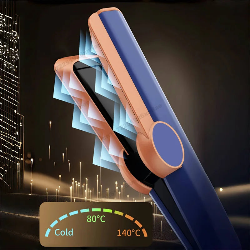 2 IN 1 Professional Hair Straightener & Hair Dryer Styling Tool Negative Ion hairdryer Iron Long-Lasting airstrait