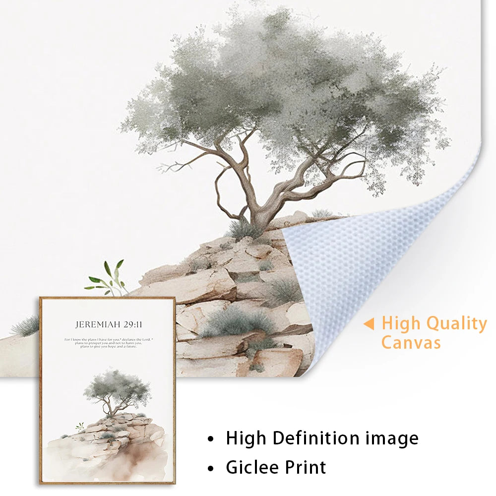 Psalm 23:3 Jeremiah 29:11 Psalm 91:2 Inspirational Quotes Poster Jesus Painting Christian Bible Verse Wall Art Living Room Decor.