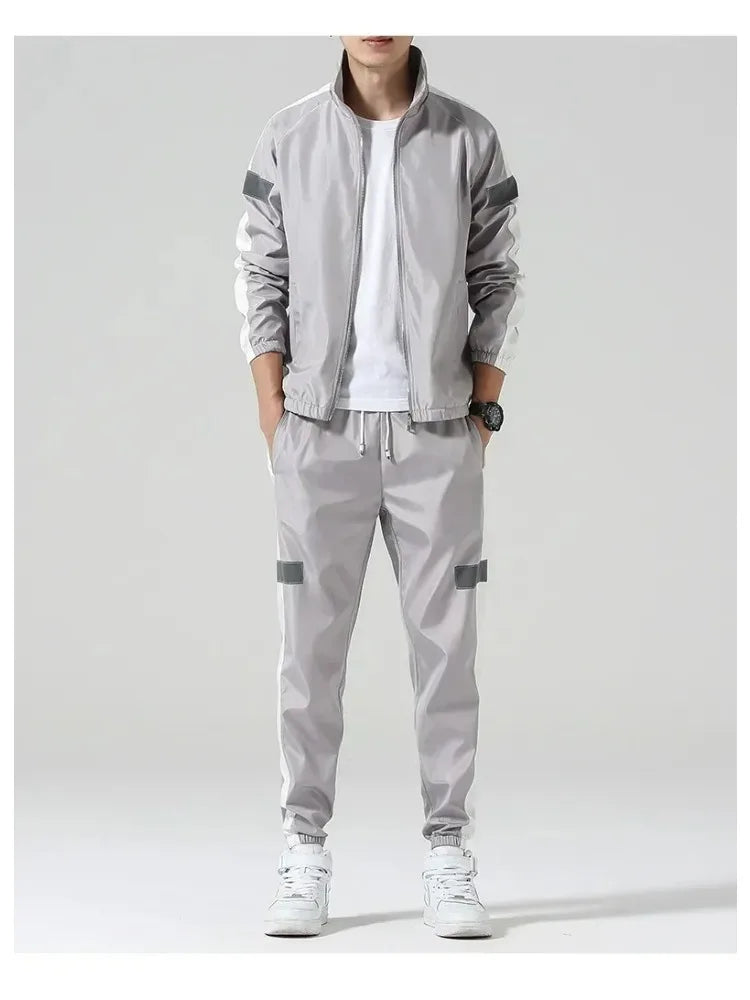 2Pcs Men Tracksuit Hoodie Tops Joggers Pants Tracksuit Set Male Running Jogging Sportswear Hooded Pants Mens Sweat Suit 2024.