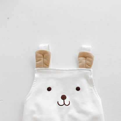 2023 neue Im Sommer Infant Neugeborene Baby Mädchen Jungen Cartoon Bär Druck Outfits Kinder Baumwolle Overalls Geschenk Hut Bodys