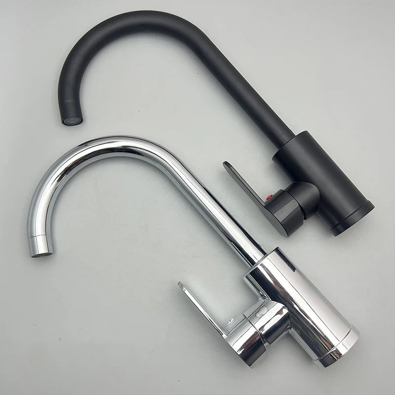 Kitchen Sink Faucet Wash basin Faucet Single Handle Stainless Steel Hot And Cold Mixer Water Tap Deck Mounted Bathroom Faucet