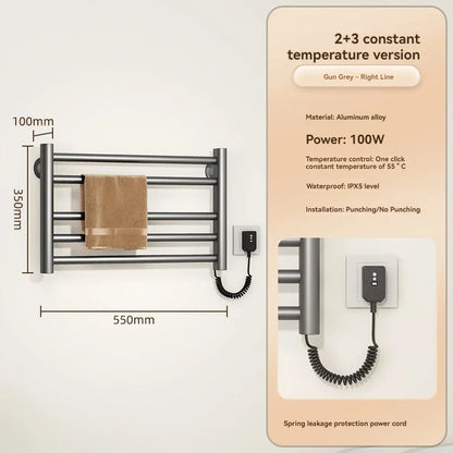 Bad Smart Touch Heizung Intelligente Elektrische Beheizte Handtuch Rack Edelstahl Temperatur Digital Display Handtuch Trockner