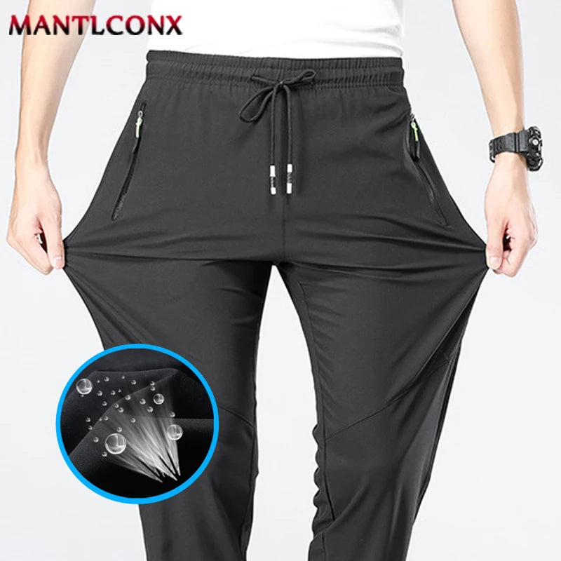 Elastic Waist Jogger Sweatpants Men Casual Classic Sport Men's Pants Quick Dry Straight Trousers Breathable Plus Size 4XL 5XL