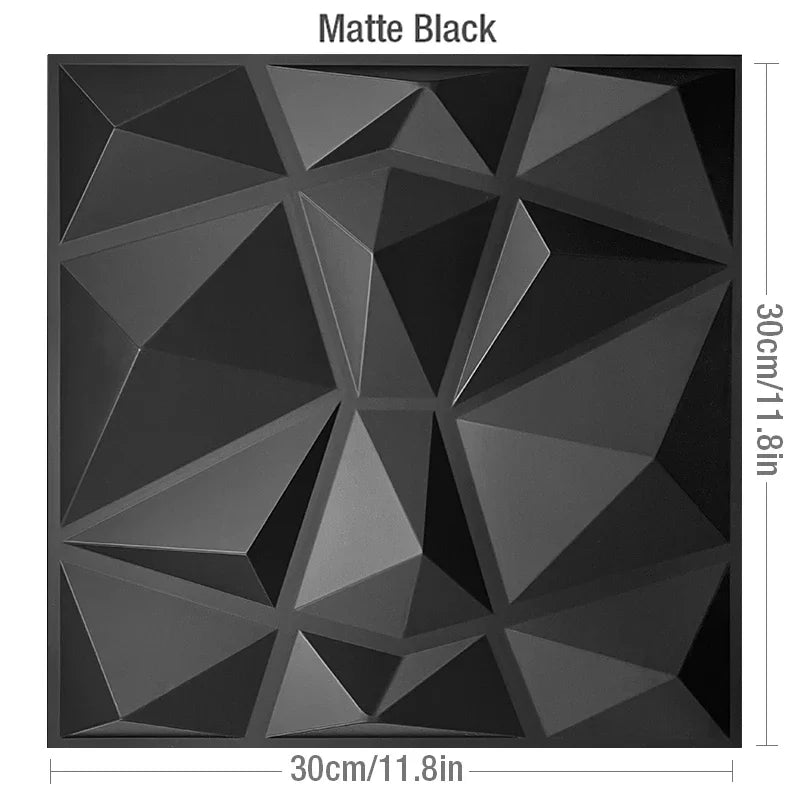 12 Pcs  3D Wall Panel 30x30cm Indoor Wall Decoration Bedroom Living Room background Hotel Office Mural Wall Panel DIY Home Decor