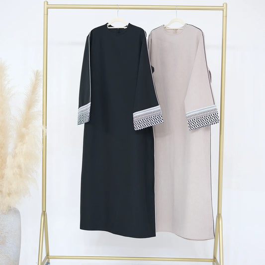 Linen Closed Abaya Keffiyeh Muslim Dress Printed Abayas for Women Dubai 2025 Luxury Turkey Ramadan Islamic Clothes Kaftan Robe.