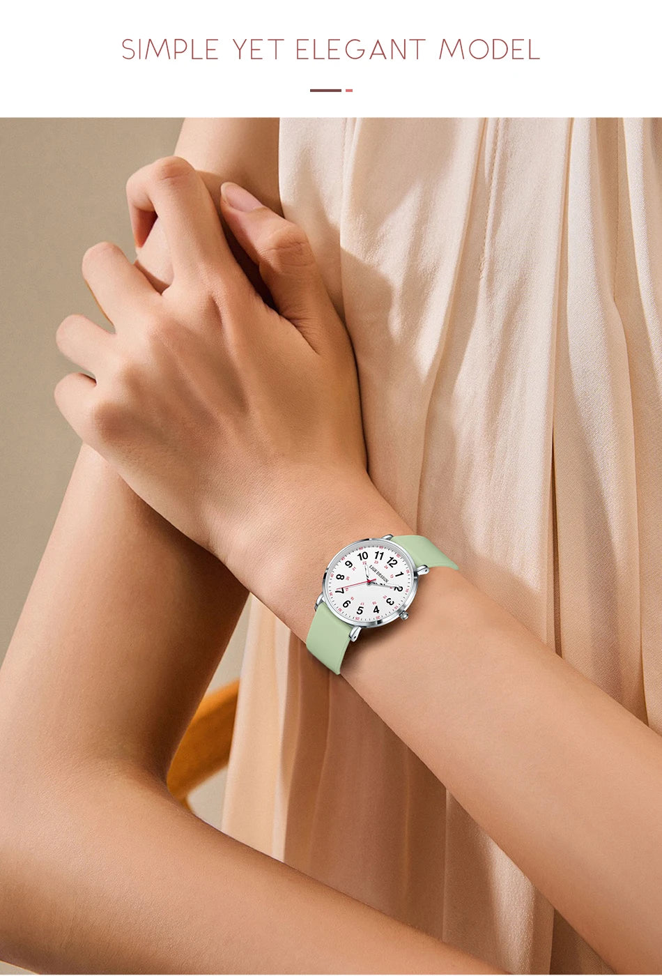 LIGE Fashion Elegant Watches for Woman Ladies Candy Color Silicone Casual Luminous Waterproof Dress Quartz Women's Wristwatches.