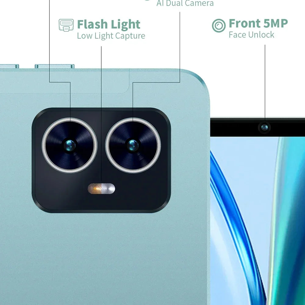 Teclast M50 Tablet 6GB RAM 128GB ROM Unisoc T606 Octa-core 10.1inch TDDI Android 14 WiFi BT5.0 6000mAh Type-C Tablet Case