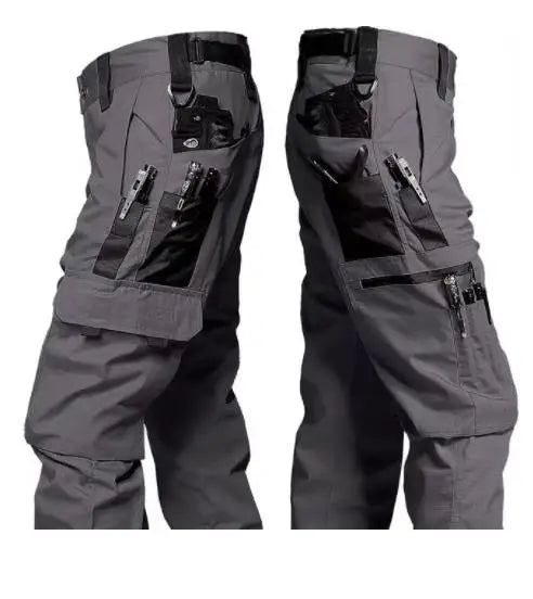 Wear Resistant Work Pant Man Multi-pocket Straight Cargo Trousers Outdoor Jogging Tactical Pants Spring Autumn Casual Trousers.