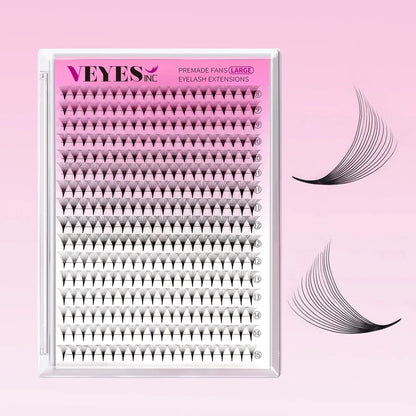 Veyes Inc NarrowPro Premade Fans Lashes Fans Veyelash 320 Fans 14D 16D Slim Thin Pointy Base Soft Russian Volume Fans Lash.
