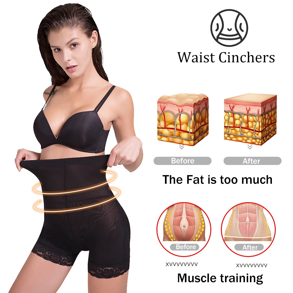 High Waisted Shaper Waist Trainer Butt Lifter with Padded Control Panties Slimming Underwear Tummy Shapers Corset Shapewear