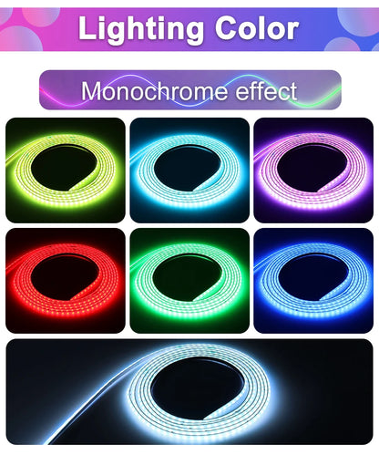3mm 5mm 5V WS2812B Addressable COB LED Strip Individually IC RGB Flexible LED Strip High Density Dream Color LED Tape.